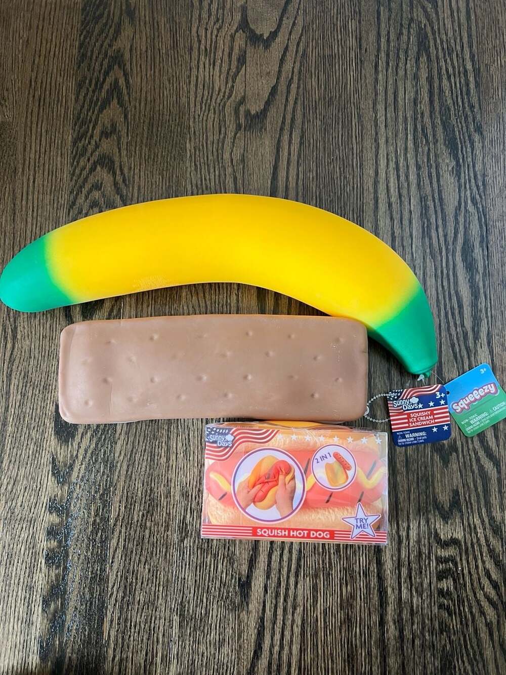 Sunny Days Entertainment Squishy Food Toy Set of 3